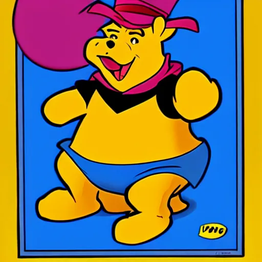 Image similar to winnie the poo as the joker