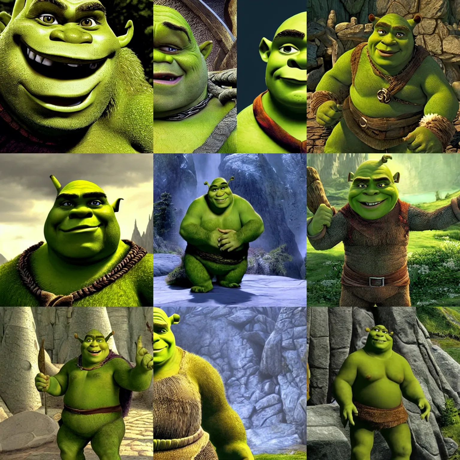 Prompt: Shrek in lord of the rings, superior quality, masterpiece