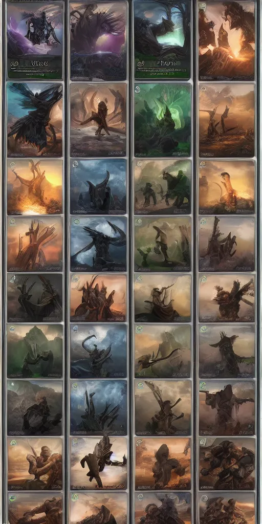 Image similar to professional empty and fantasy graphic template for a trading card game and editable in photoshop, high details, high resolution, magic the gathering style