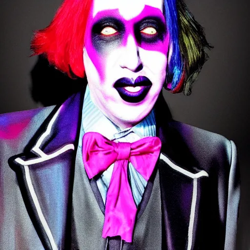 Prompt: Marilyn Manson as Willy Wonka