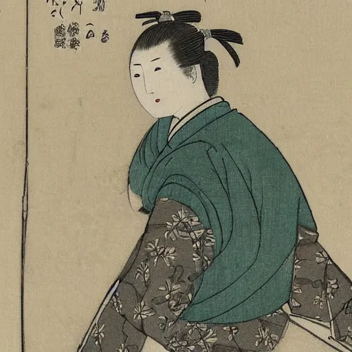 Image similar to a woman drawn by shin - ichi sakamoto, extremely detailed, year 1 7 0 0, exorbitant fashion