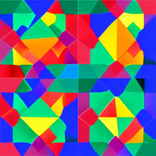 Prompt: abstract colorful platonic solids