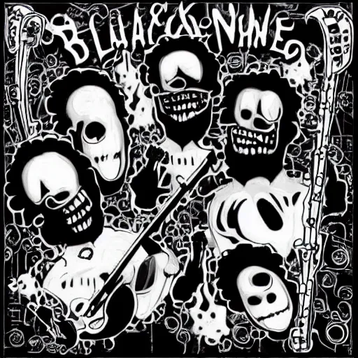 Image similar to musical nightmare, black and white