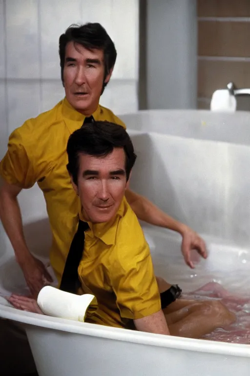 Image similar to randolph mantooth having a bath clear yellow water