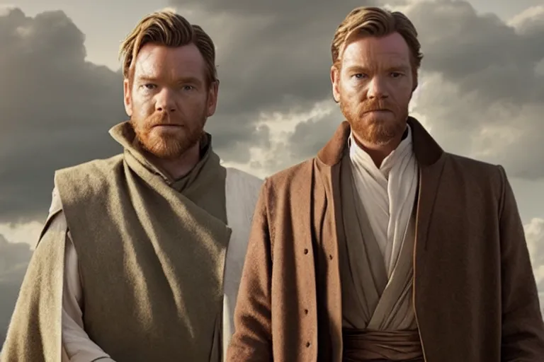 Image similar to Ewan McGregor as Obi-Wan Kenobi creating Delores in the Westworld tv show