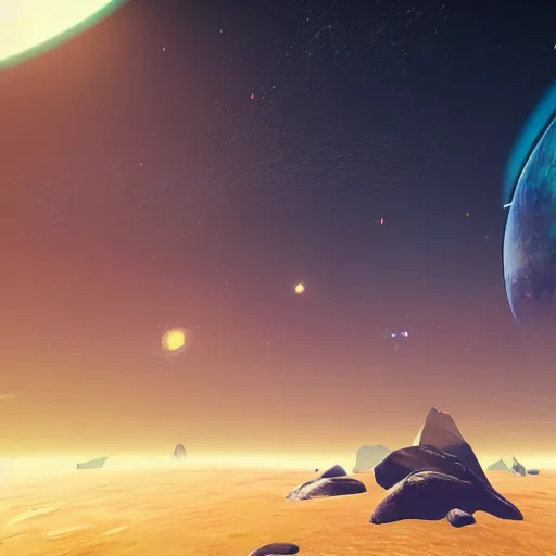 Prompt: no man's sky videogame beautiful screenshot