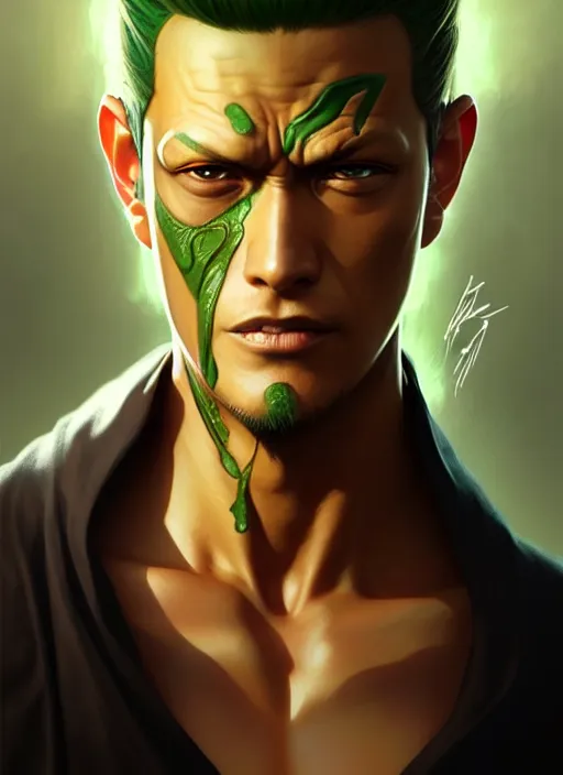 Prompt: ultra realistic illustration, handsome zoro. intricate, elegant, highly detailed, digital painting, artstation, concept art, smooth, sharp focus, illustration, art by artgerm and greg rutkowski and alphonse mucha and wlop