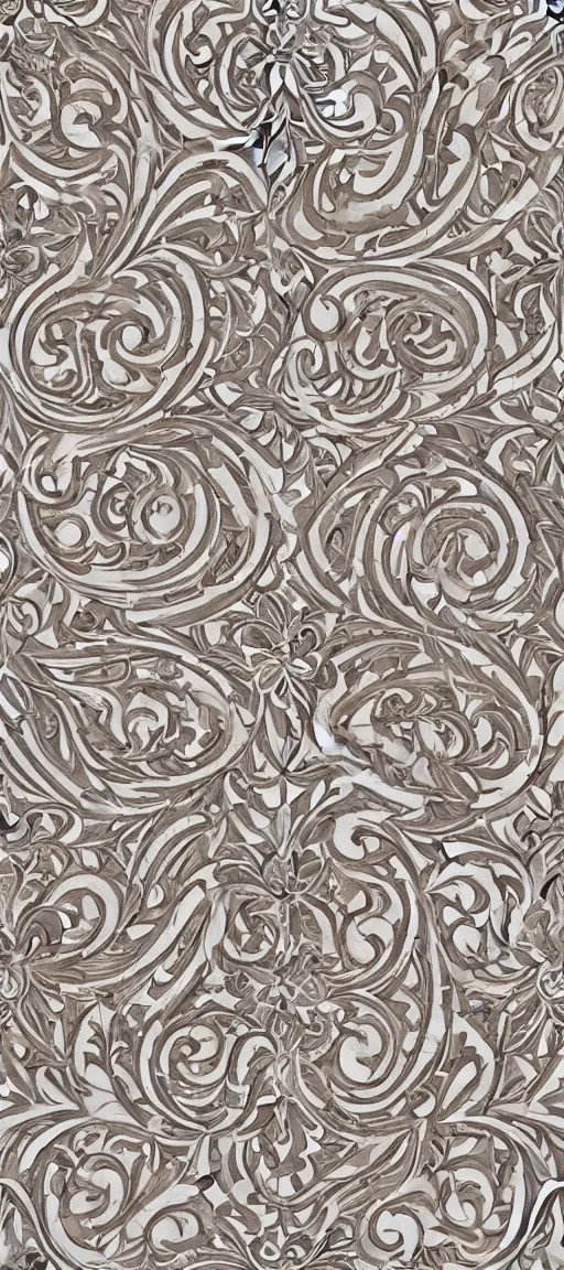 Image similar to Intricate and Detailed seamless pattern of a greek carved Marble Inlay detail from Athens , Pietra Dura, white marble inlay, Greco-roman style marble inlay, Greek Floor Mosaic, Carved Marble in 3D, ethnic greek patterns arranged in a damask pattern, white background, intricate:: Italian ethnic motifs and hyper-realistic, carved marble, Bryce 3D :: seamless pattern:: white purple blue green teal and pink colors :: 3D:: watermark::-0.3 blurry::-0.3 cropped::-0.3 insanely detailed and intricate, hypermaximalist, elegant, ornate, hyper realistic, super detailed, Vray render , Artstation, Photorealistic