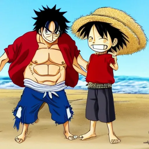 Image similar to 🐼 as luffy