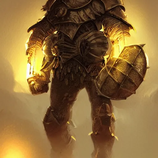 Prompt: Anthropomorphized sunflower in battle armour, D&D, fantasy, cinematic lighting, highly detailed, digital painting, artstation, concept art, smooth, sharp focus, illustration, warm light, cozy warm tint, magic the gathering artwork, volumetric lighting, 8k, no gold, no gold colours, art by Akihiko Yoshida, Greg Rutkowski