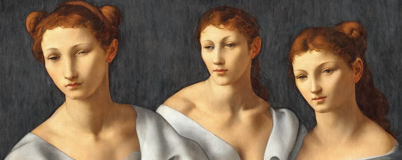 painting by michelangelo, young woman, detailed, Stable Diffusion