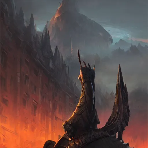 Prompt: a giant black chess pawn statue, battlefield background, bright art masterpiece artstation. 8 k, sharp high quality artwork in style of jose daniel cabrera pena and greg rutkowski, concept art by tooth wu, hearthstone card game artwork, chess piece