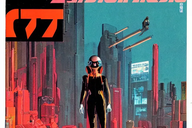 Image similar to 1979 OMNI Magazine Cover of a ripper-doc. Cyberpunk Akira style by Vincent Di Fate