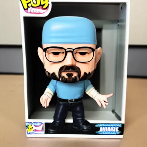 Image similar to plastic walter white as a funko pop character