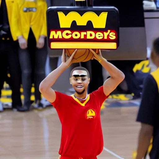 Image similar to stephen curry working for mcdonalds