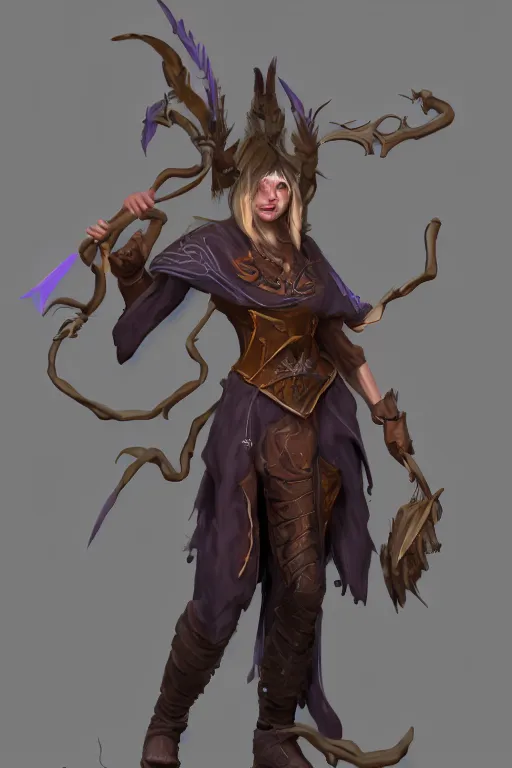 Image similar to a portrait of my next DND sorceress character , concept art, DND, trending on artstation 3D.