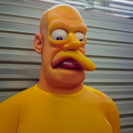 Image similar to i saw this guy the other day he looked exactly like Homer Simpson.