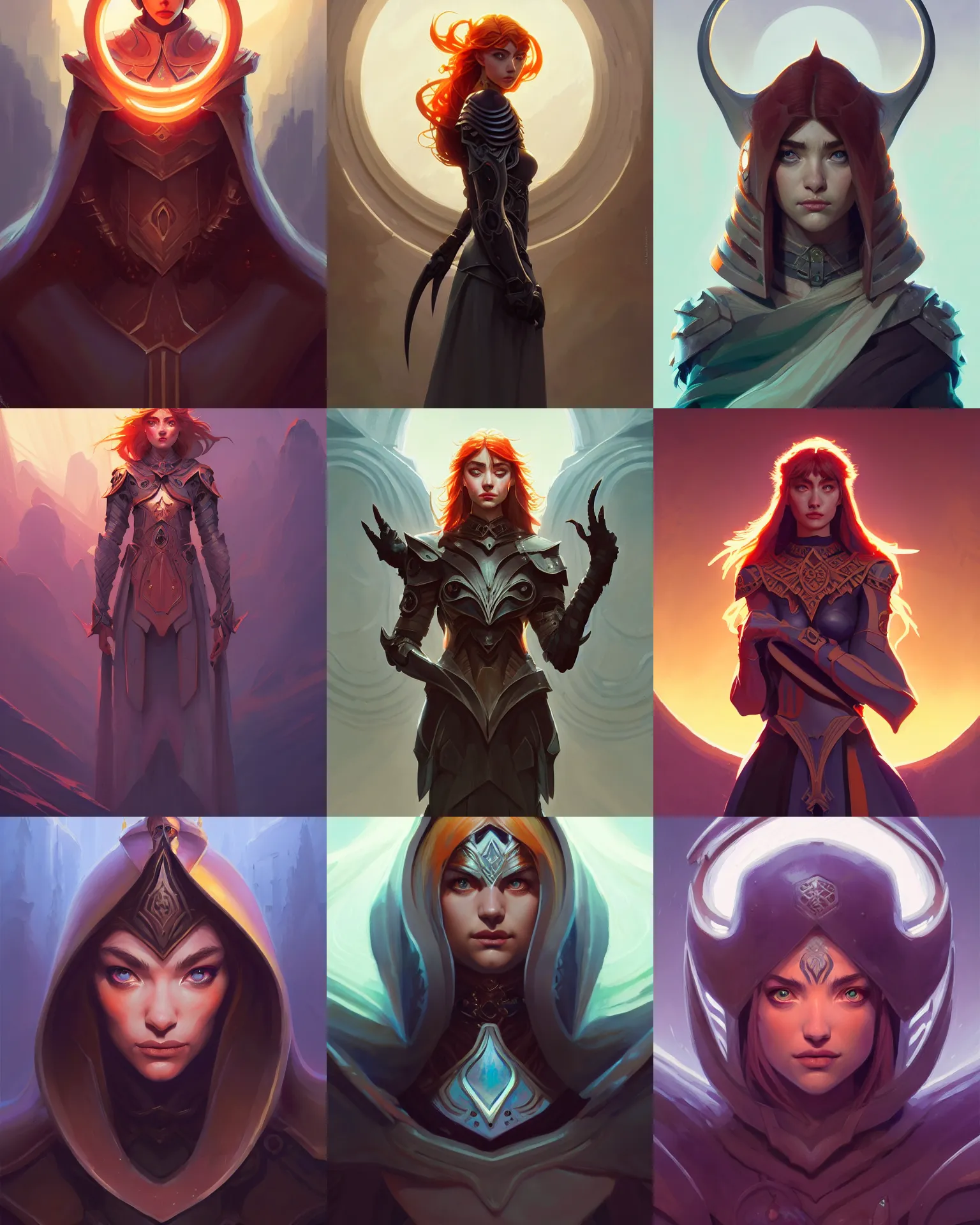 Prompt: symmetrical centered painted portrait, Imogen Poots as a elden ring paladin, matte painting concept art, official fanart behance hd artstation by Jesper Ejsing, by RHADS and Makoto Shinkai and Lois van baarle and ilya kuvshinov and rossdraws