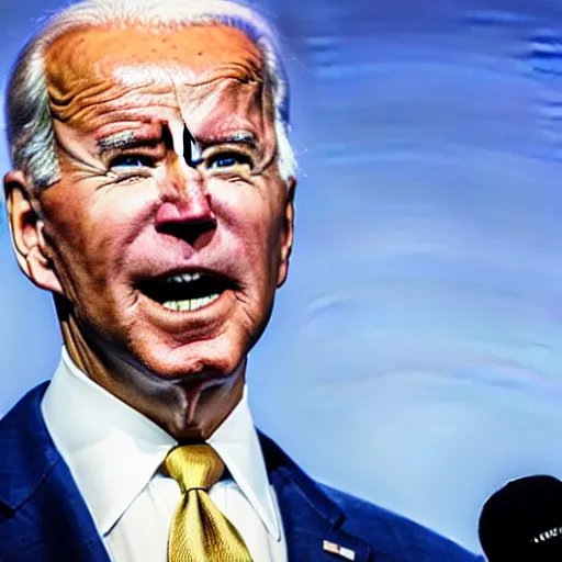 Image similar to joe biden is transforming into a shark, movie poster textless, book cover, professional lighting, well - lit, realism