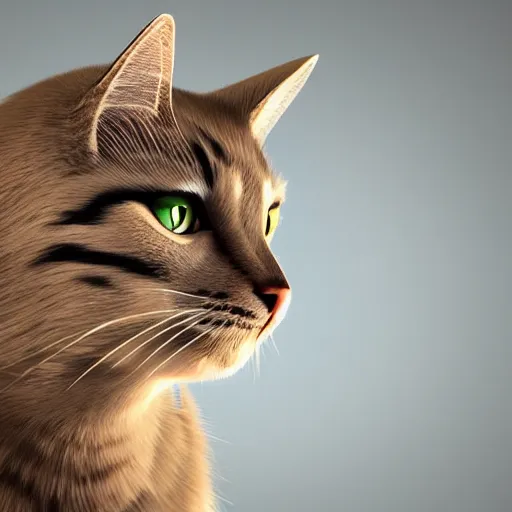 Prompt: cat made out of nanomachines, unreal engine render