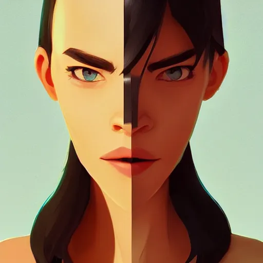 Image similar to face icon stylized minimalist contact 1 9 9 7, loftis, cory behance hd by jesper ejsing, by rhads, makoto shinkai and lois van baarle, ilya kuvshinov, rossdraws global illumination