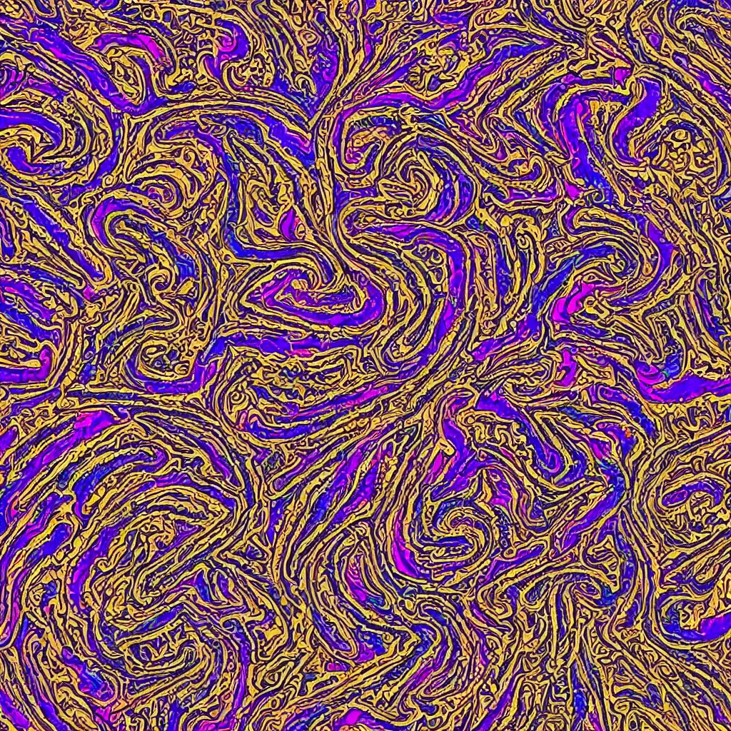 Prompt: psychedelic dmt realm covered in egyptian patterns