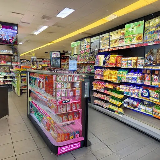 Image similar to Vision working as a 7/11 cashier, wide wide shot, very detailed, hdr photograph, beautiful lighting