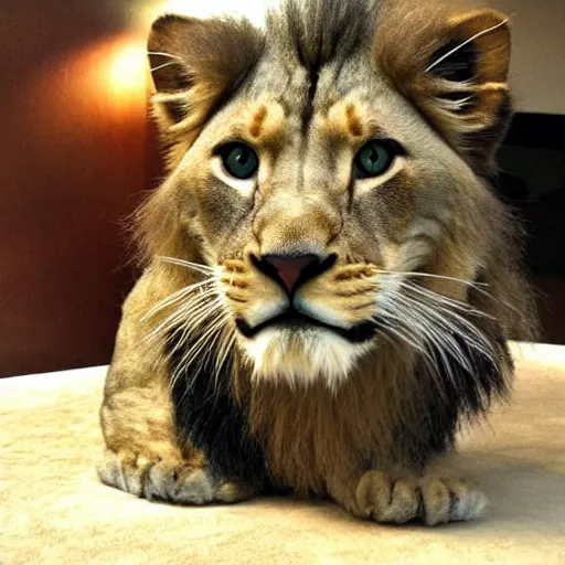 Image similar to lion cat panther hybrid