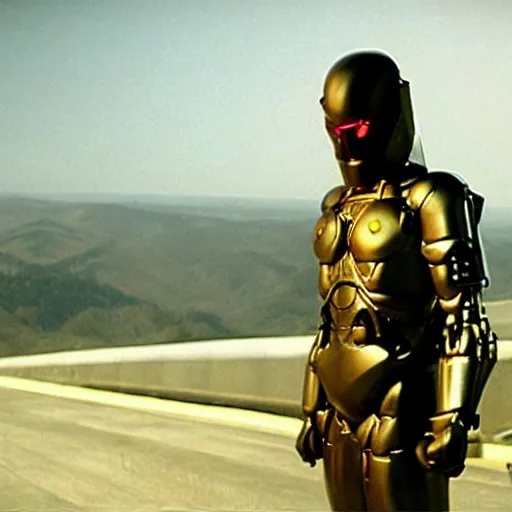 Prompt: movie still of god sun cyborg, cinematic composition, cinematic light, criterion collection, by edgar wright