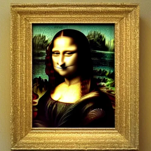 Prompt: the mona lisa with the face of a capybara