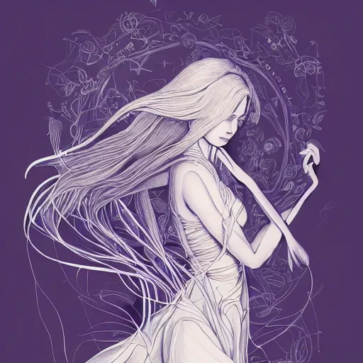 Image similar to a clove of garlic that resembles an incredibly beautiful, graceful, elegant, and sophisticated young blonde girl, an ultrafine detailed illustration by james jean, intricate linework, bright colors, final fantasy, behance contest winner, vanitas, angular, altermodern, unreal engine 5 highly rendered, global illumination, radiant light, detailed and intricate environment