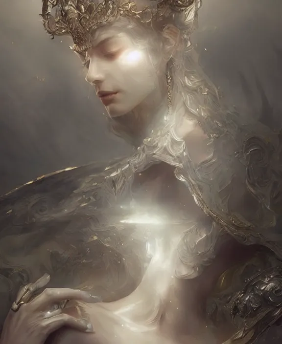 Image similar to fallen god, fantasy, intricate, elegant, highly detailed, digital painting, artstation, concept art, art by artgerm and and ruan jia