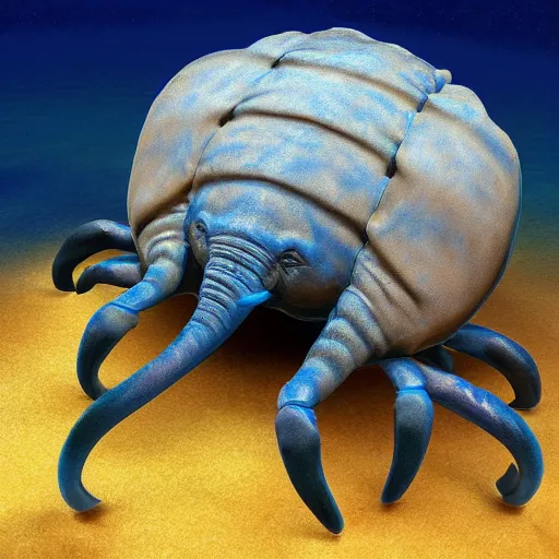 Image similar to elephant - crab creature, deviantart