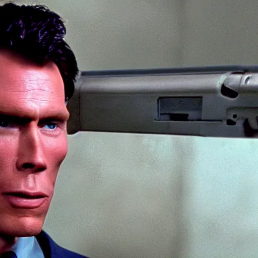 Image similar to Live Action Still of Jerma985 in Dirty Harry, real life, hyperrealistic, ultra realistic, realistic, highly detailed, epic, HD quality, 8k resolution, body and headshot, film still