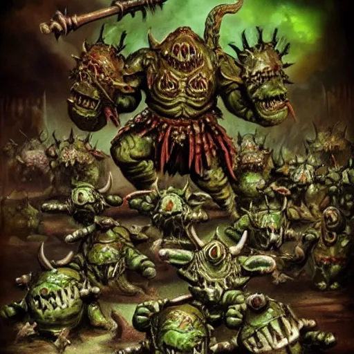 Prompt: nurgle chaos demons