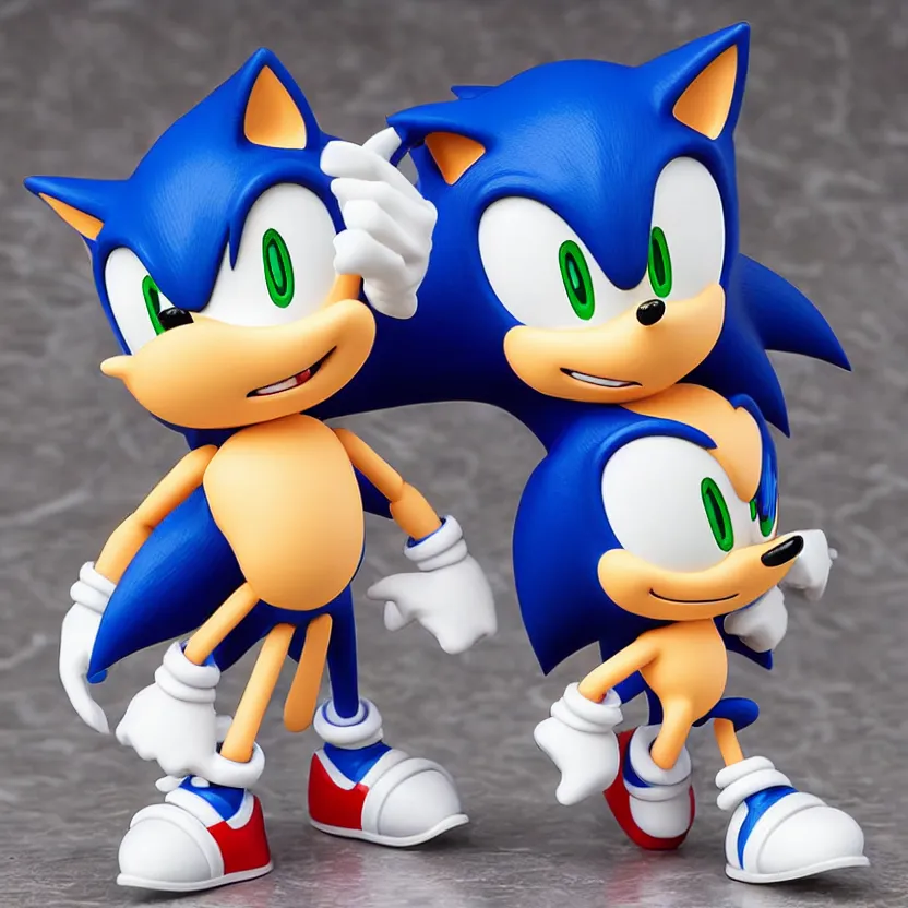 Image similar to nendroid figure of sonic the hedgehog, high quality, made by good smile company