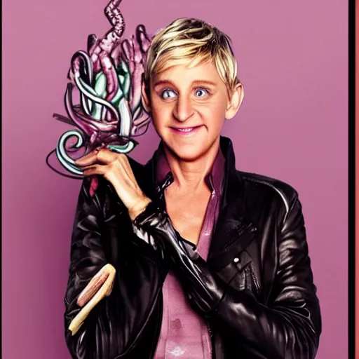 Image similar to ellen degeneres as medusa