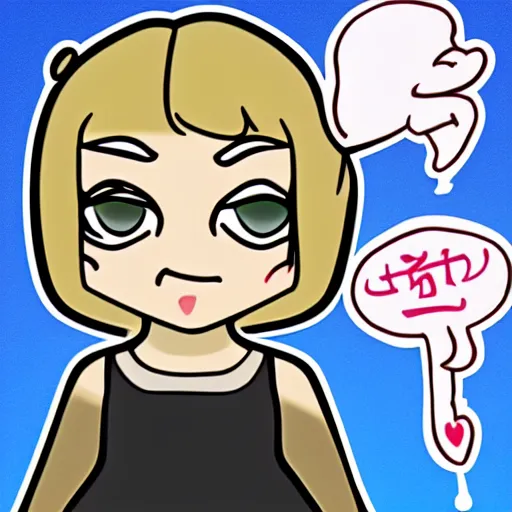 Prompt: anya LINE sticker, spy x family