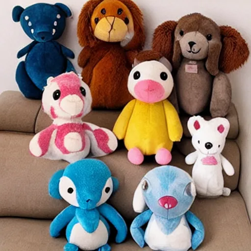 Image similar to cutie stuffed animal friends