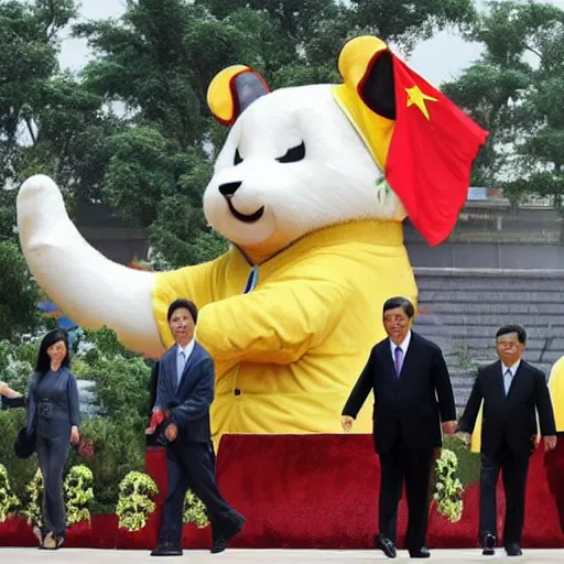 Image similar to xi jinping riding a giant rat