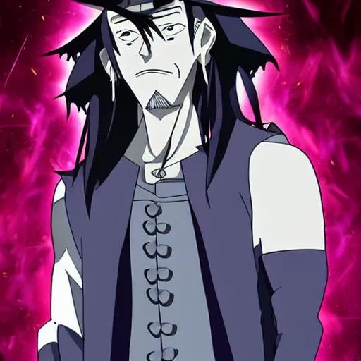 Image similar to The Undertaker from WWE as an anime character