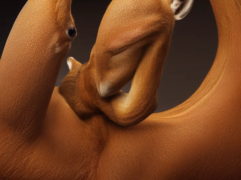 Prompt: An antelope with many large yellowish leathery, rounded convex tumors, sacs, and humps of various sizes growing on its spine. Concept art, octane render, extremely high detail, details, hyperrealism, cinematic, 8k, depth of field