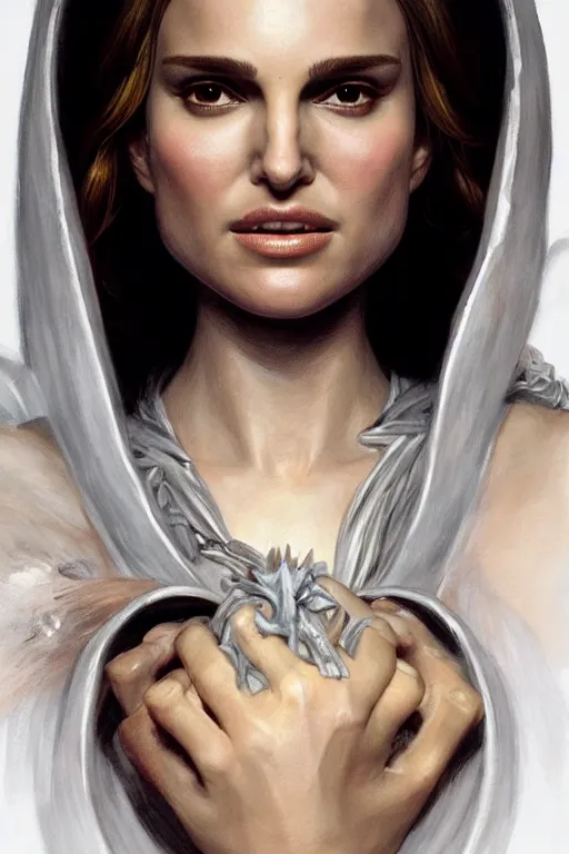 Image similar to Natalie Portman as goddess of love, anatomy, only two hands, highly detailed, digital painting, artstation, concept art, smooth, sharp focus, illustration, Unreal Engine 5, 8K, art by art by artgerm and greg rutkowski and edgar maxence