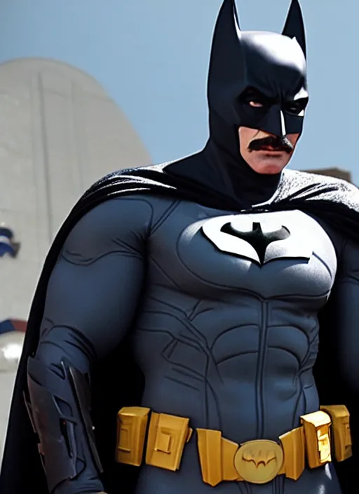 Prompt: film still of tom selleck as batman in the batman 2 0 2 2, 4 k