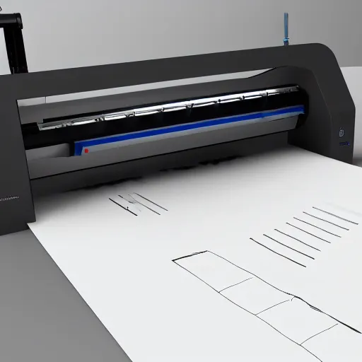 Prompt: a printer printing out a long sheet of paper, floating in the void of space, bright stars, high quality art, digital art, trending on artstation