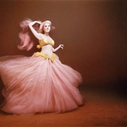 Prompt: award-winning picture Princess Peach taken by Annie Leibovitz