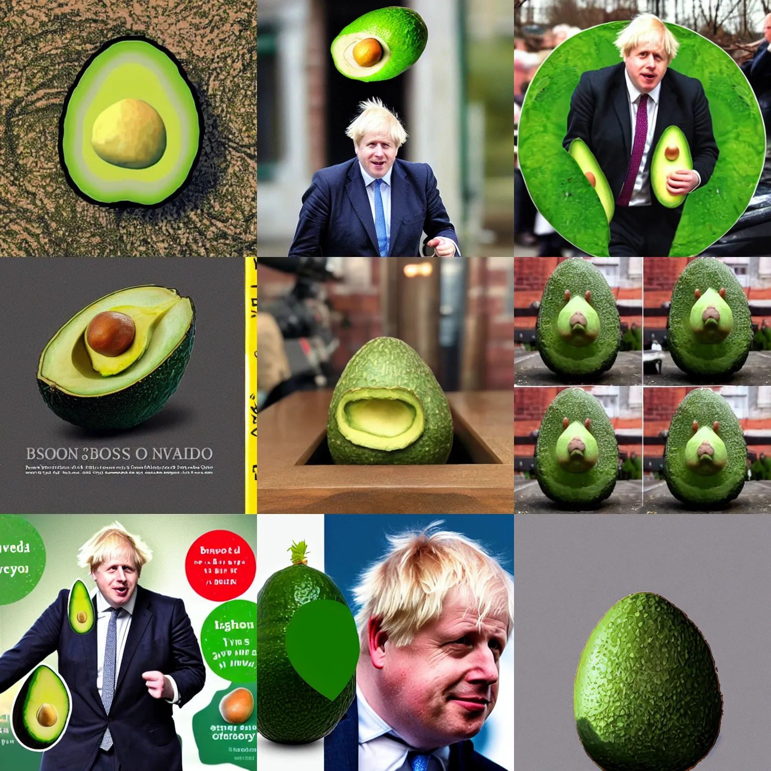 Prompt: boris johnson as an avocado