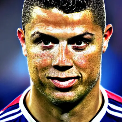 Image similar to ronaldo nazario head and shoulders portrait photograph by mark mann