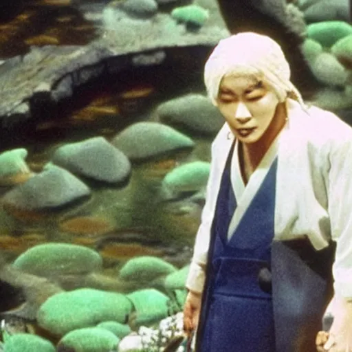 Prompt: real-life brook, a still of a Japanese movie