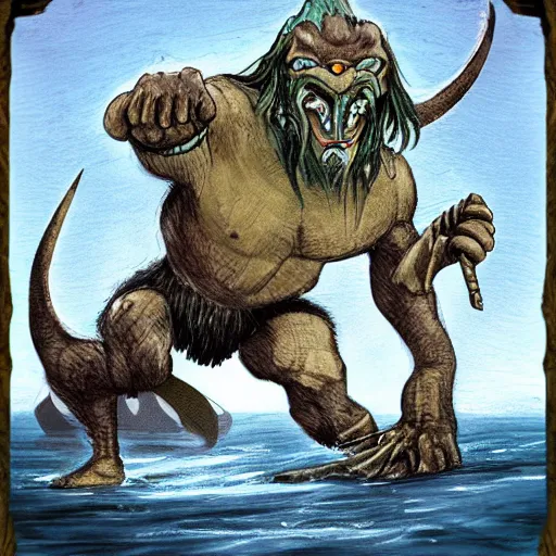 Image similar to Mustakrakish the lake troll